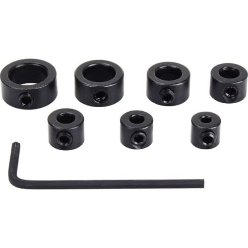 9pcs Depth Stop Collars Ring Positioner Hex Wrench Drilling Puncher Kit Drill Bit Punch Locator Depth Woodworking Carpentry Tool