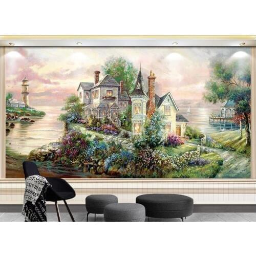 Custom abstract Wall Murals Beautiful Roman Wallpaper Mural Stereoscopic Oil Painting Bedroom Wallpaper