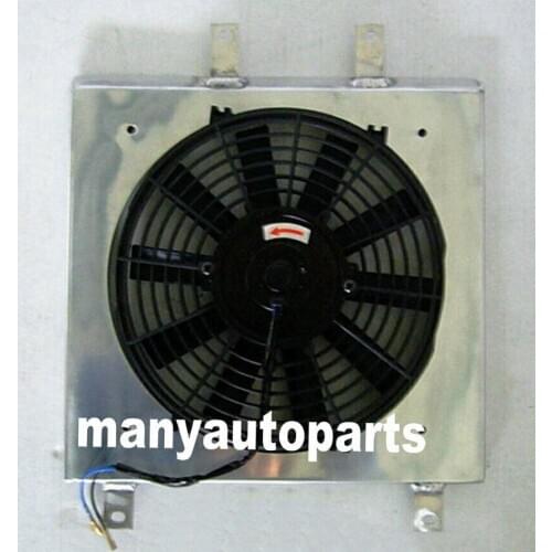 Aluminum RADIATOR shroud + fan FOR Honda Civic EK EG D15 D16 B16 B18 1992-2000