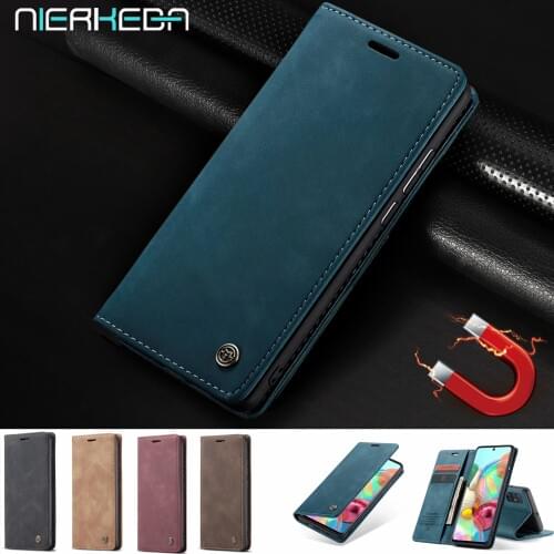 A71 Flip Leather Case for Samsung A51 A21S A31 A41 A50 A70 A30 A40 A20 A10 Note20 S21 S20 Ultra FE S10 E S9 S8 Plus Wallet Cover