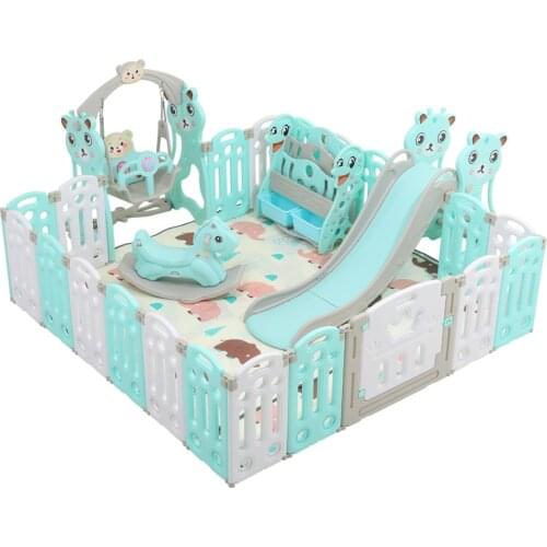 Baby Playpen Fence Super Luxury Splice Playpen for Baby Safe Indoor Guardrail Kids Ball Game Crawling Fence with Rocking Horse
