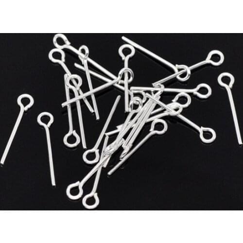 DoreenBeads 800PCs Silver color Eye Pins 18x0.7mm(21 gauge) (B01720), yiwu