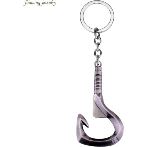 Game Dota 2 Keychain Bottle Opener Pudge Metal Alloy Hook Weapon Model Porte Clef Keyring Pendant Jewelry For Men Drop Shippins