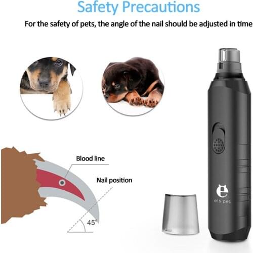 Low Noise Pet Nail Polisher Pets Nail Clippers Painless Polishing Cat Paws Nail Grooming Trimmer Tool Dog Nail Grinder Claw Care