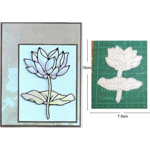Flower Lotus Leaf Frame Metal Cutting Dies Stencils Dies for DIY Scrapbooking dies Decorative Embossing dies Paper Cards Making