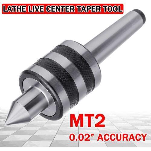 MT2 0.02inch Live Lathe Milling Center High Accuracy For Lathe Machine Revolving Centre Triple Bearing Drill Bit Mechanic Tools
