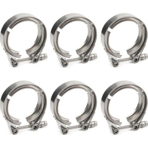 Mtsooning 2"/2.25"/2.5"/3"/3.5"/4" V band Clamp Kit Exhaust Flange V Band Clamp Quick Release Clamp For Turbo Exhaust Pipe