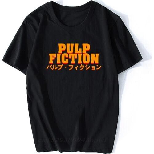 Movie Wallace Pulp Fiction T Shirt Men/Male Fashion Summer Quentin Tarantino T-shirt Hip Hop Printed Top Tee Plus Size