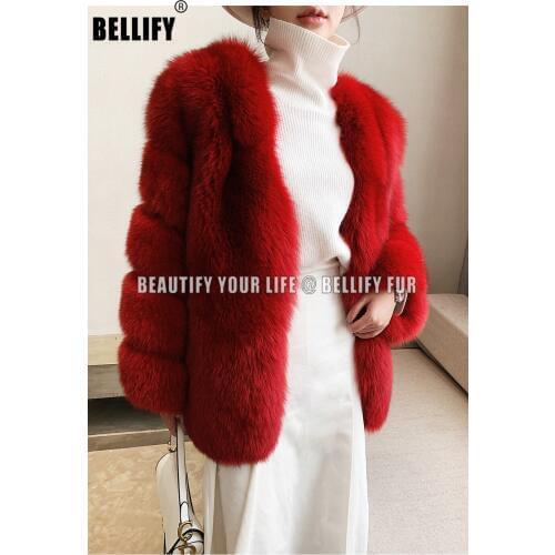 2020 New arrival real fox fur coat women winter thick fur fashion coat luxury fur dress hot sale stand collar
