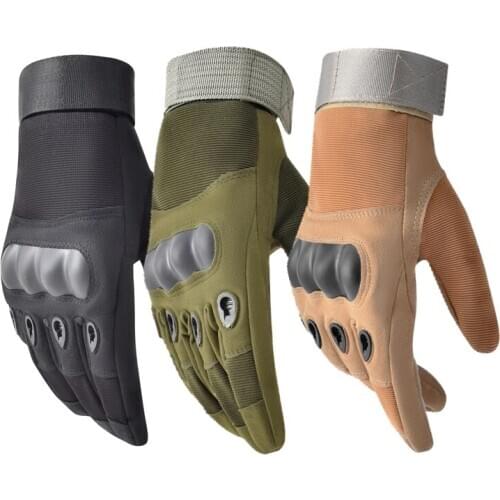 2020 New Outdoor Sports Full Finger Tactical Gloves Men Riding Cycling Army Military Mens Gloves Armor Protection Shell Gloves