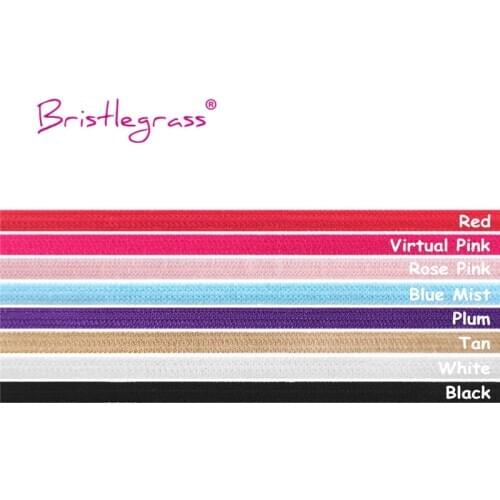 BRISTLEGRASS Wholesale 100 Yard 1/8" 3mm Knitted Solid Skinny Elastic Spandex Band Hair Tie Headband Dress DIY Sewing Trim Craft