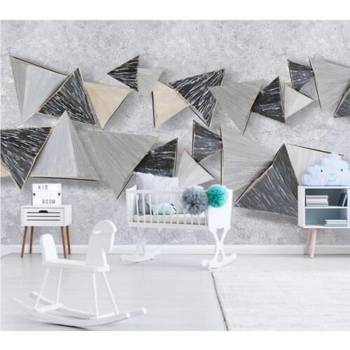 Custom wallpaper 3d modern minimalist personality abstract geometric TV background wall papers home decor mural papel de parede