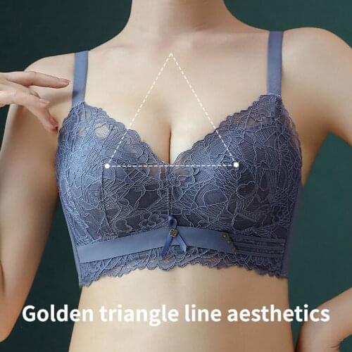 Sexy Beauty Lace Back Tube Tops Girls Underwear Gathered Bras To Collect A Pair Of Anti-sagging Thick Top Bra Without Steel