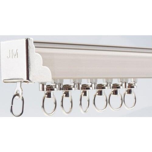 Luxurious Thick Rails Design Straight Curtain Track Side Nano Silence Curtain Rod Accessories Ceiling Installation