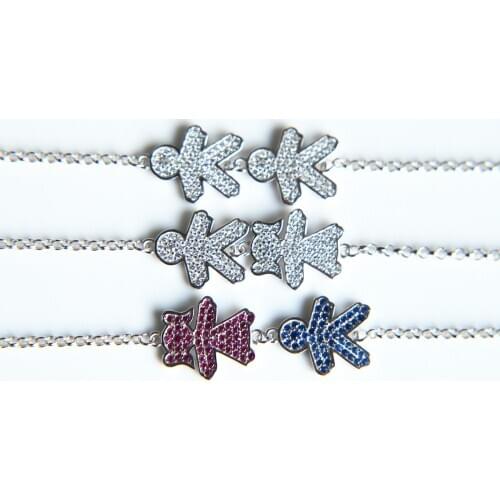 NEW 2018 Russia Fashion Heart arrow blilng sparking Cubic zirconia luxury boy girl charm 925 silver micro pave bracelet