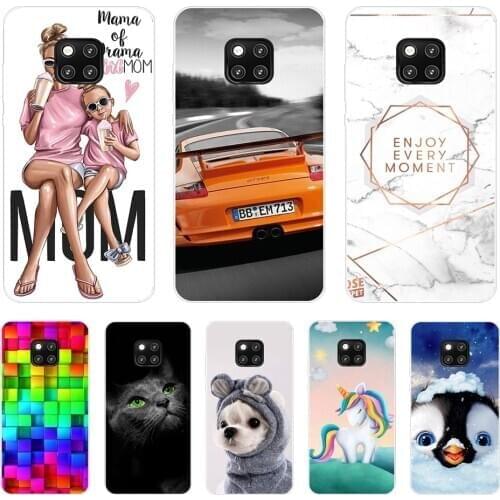 Case For Huawei Mate 20 pro case cover Silicone bumper on For Huawei Mate 20 Cover Coque Capa for mate20 shockproof cute cat