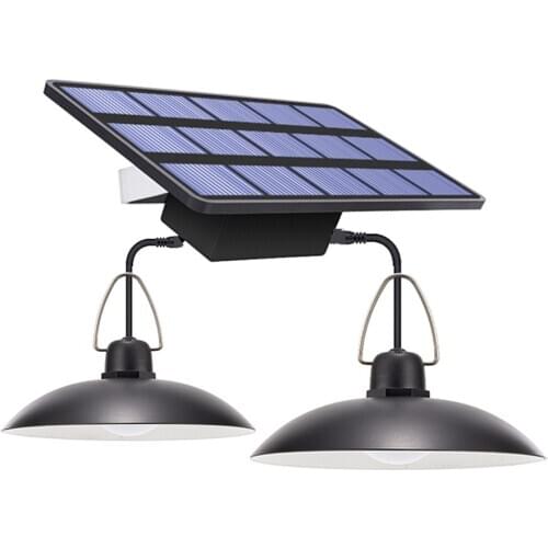 Solar Light LED Bulb Ceiling Porch Solar Chandelier Light With 9.8FT Cord Solar Lamp For Garden Yard Lighting