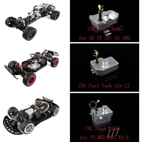 CNC Alloy Fuel Tank for 1/5 Rovan Hpi Kingmotor DDT FID GTB RACING Baja Losi 5IVE-T ROFUN F5 MCD RR5 XS-5 TRUCK RC CAR PARTS
