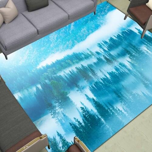 Cloud Forest Area Rugs Large Natural Starry Night Meditation Floor Mat Home Living Room Bedroom Carpet Decor Doormat
