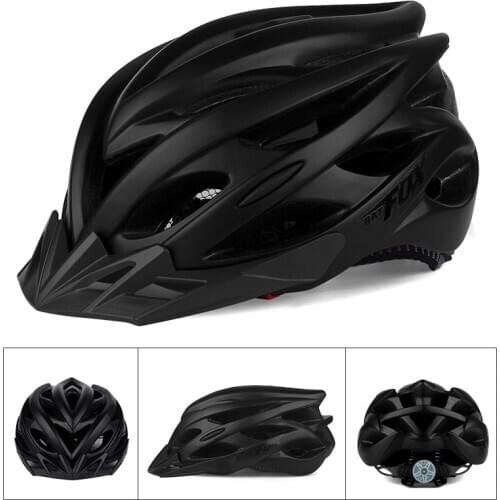 Bicycle Helmet Super Light with Rear Taillights Night Warning Riding Helmet Bicycle Protective Helmet Comfortable and Breathable