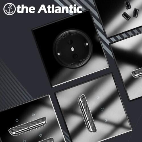 Light Switch With LED Indicator EU FR Power Socket Outlet Reset Switch Push Button Lamp Light Switches TV RJ45 20A Switch Socket