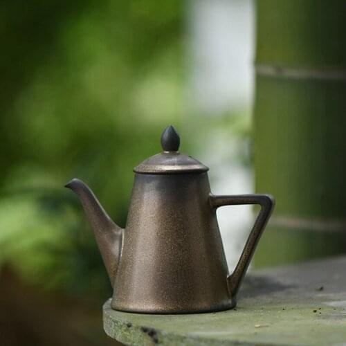 Japanese ceramic teapot golden glaze tea set set is making a creative daily tea making single pot tea infuser