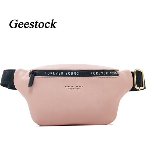 Geestock Fanny Pack for Women Elegant Leather Waist Pack Multi-function Unisex Travel Belt Bags Ladies Waist Bag