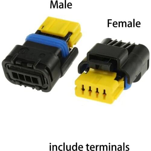 1/5Sets 211PC042S4021 4pin Male Female 1.5mm Waterproof FCI Electrical Plug 211 PC042S4021 Automotive Wiring Harness Connector