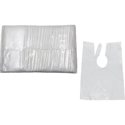 100 Pack Disposable Hair Cutting Cape Waterproof Hairdressing Shawl Barber Salon Gowns, 60x80cm