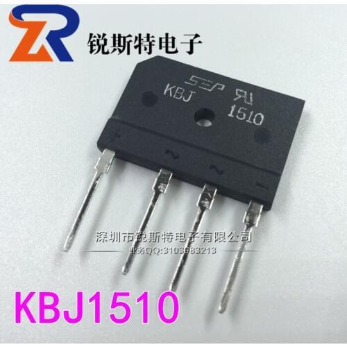 15A/1000V KBJ1510 flat pile of single phase silicon bridge rectifier bridge rectifier bridge