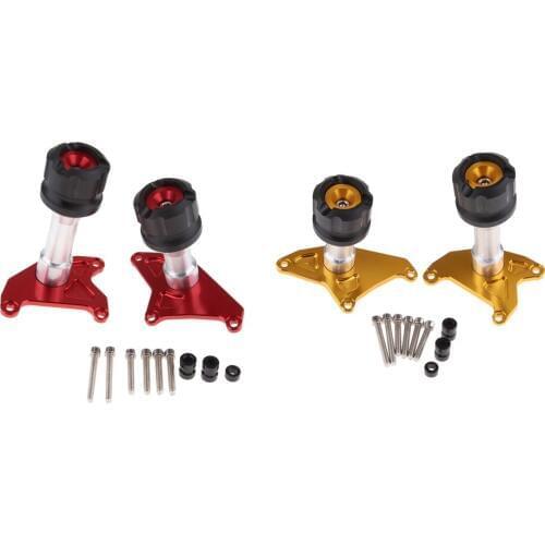 2 Sets (Gold and Red) Frame Slider Crash Pads Falling Protector for Honda Grom MSX125 MSX125SF