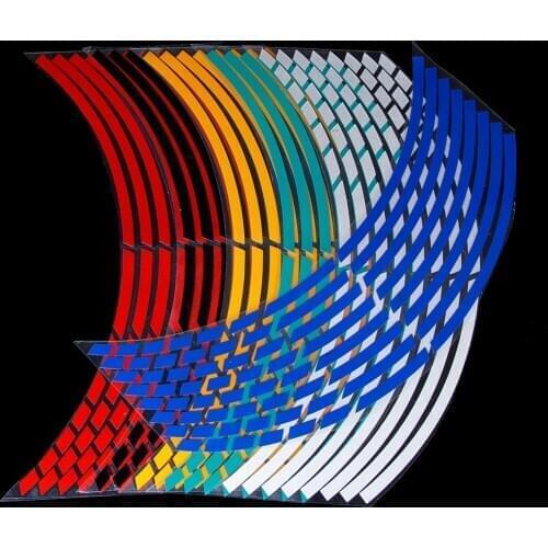 2021 Car Wheel Tire Stickers Strips Reflective Rim Tape Motorbike Decals Strips for Motorcycle Auto Decoration Accessories