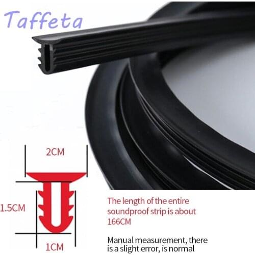 1.6Meters T-Type Shape Car Sound Insulation Rubber Seal Windshield Seal Strip Dust Proof Anti-noise Trim Dashboard Edges