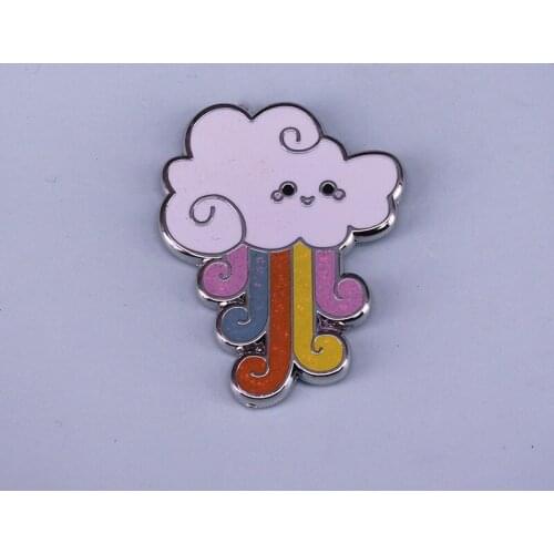 Happy Rainbow Cloud Pin