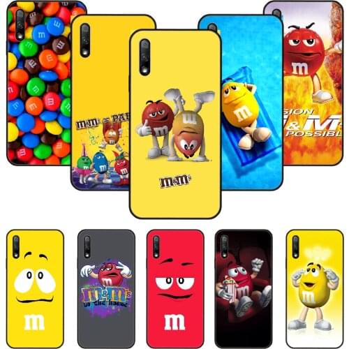 Phone Case For Huawei Honor 9X 10 9 20 8X 8A 8S 7X 7A i A Pro Play Lite Black Cover Etui Trend Prime Luxury M&Ms Chocolate