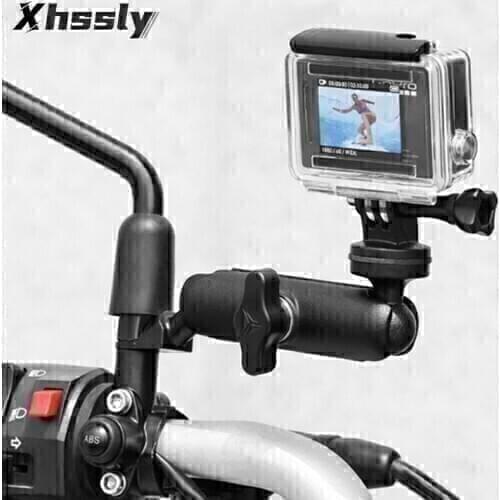 Motorcycle Bike Camera Holder Handlebar Mirror Mount Bracket For YAMAHA Mt 03 Mt10 X Max Tdm 900 Tenere 700 R1 2015 Majesty 125