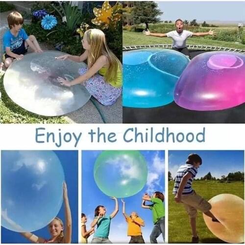 Kids Magic Bubble Ball Balloon Indoor Outdoor Fun Inflatable Ball Games Toys Soft Air Filled Bubble Ball Blow Up Balloon Toys