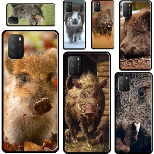 Wild boar For POCO X3 Pro M3 F1 F2 F3 Phone Case For Xiaomi Mi 11 Lite 9 10 A3 Mi 11 Ultra 10T Pro