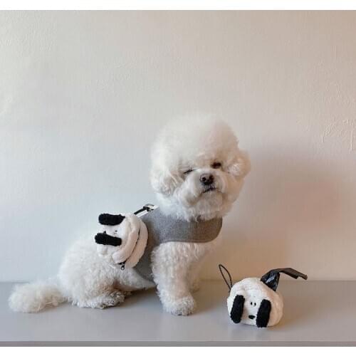 Pets Dog Outdoor Poop Bag Coin Purse Plush Cute Decorative Package Chihuahua Yorkshire Shih Tzu Fashion French Bulldog Hoodie