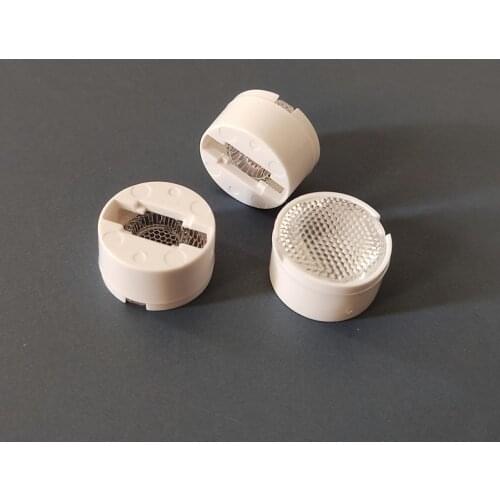 GCIK-14 High quality Led Optical Lens, Lens Size: 14X6.5mm, With Holder Diameter: 15mm, 38 degree, Bead surface, PMMA