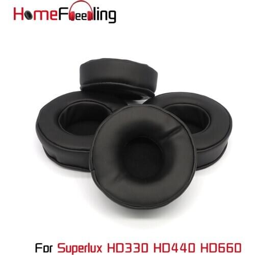 Homefeeling Ear Pads for Superlux HD330 HD440 HD660 Headphones Soft Velour Ear Cushions Sheepskin Leather Earpads Replacement