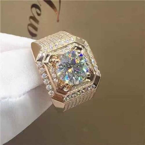 Classic luxury geometric golden ring proposal promise gift fashion party bride engagement wedding ring