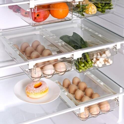 XiaoGui Egg Box Egg Holder Organizer Drawers Food Container Fruits And Vegetables Box Storage Plastic