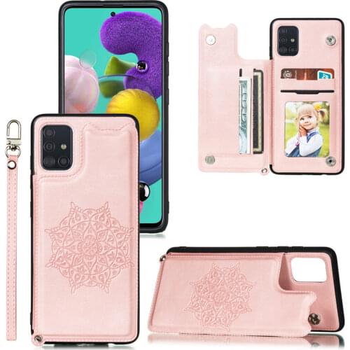 For SAMSUNG A52 5G 4G Shell Leather 3D Mandala Card Slot Back Panel Case for Samsung Galaxy A52 A 52 Case A52 SM-A526B A525F Bag