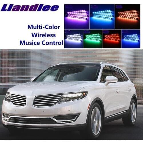 LiandLee Car Glow Interior Floor Decorative Seats Accent Ambient Neon light For Lincoln MKX MK2 2016~2019