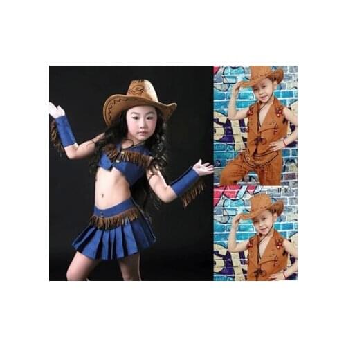 2016 Hot sale Party Cosplay Costume Cowboy Costumes Fancy dress Vaquera ropa de juego vestido For Kids or Kids The stage Costume