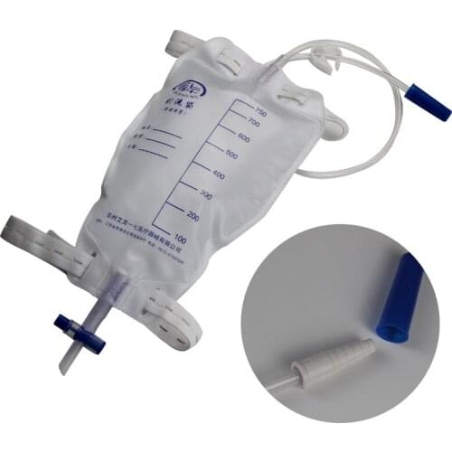 Free 5pcs/lot 750ml 500ml Disposable transparent pvc urine collector drainage bag Leggings urine bag For urinary incontinence