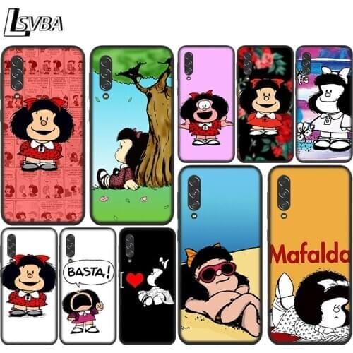 Animated cute Mafalda For Samsung Galaxy A90 A80 A70 A70S A60 A50 A40 A30S A20 A10 M21 M60S M31 M30 M21 M20 Phone Case