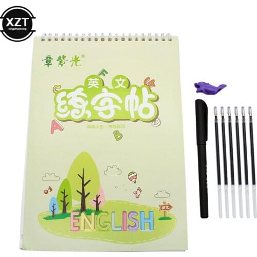 Reusable Writing Paste Calligraphy Handwriting Copybook For Kids Word Childrens Book English/Math Calligraphic Practice