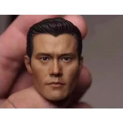 1/6 Scale Asian Male Soldier Head Sculpture Model for 12" Action Doll